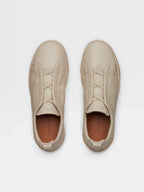 ZEGNA Beige Deerskin Triple Stitch™ Sneakers