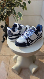 Louis Vuitton White and Navy Sneakers
