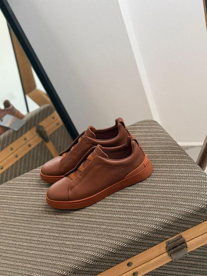 Ermenegildo Zegna TerraFlex Leather Slip-On Sneakers