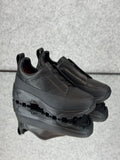Zegna Black Leather Utility Slip-On Sneakers