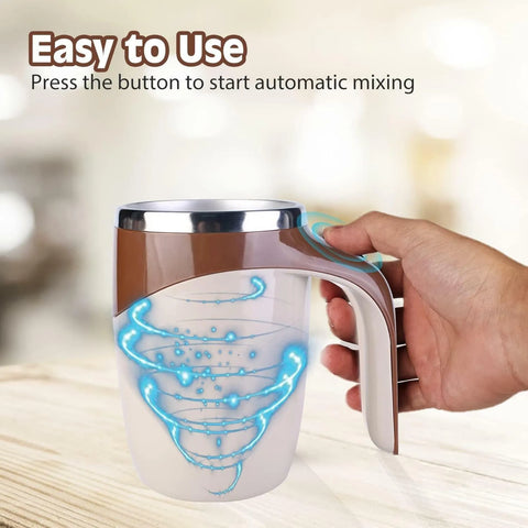 380mL Self Stirring Mug with Lid
